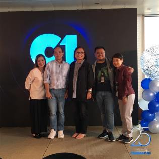 Cinema One channel head Ronald Arguelles with ABS-CBN Films head Olivia Lamasan